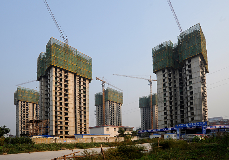 建設(shè)中的喬榭公租房小區(qū)